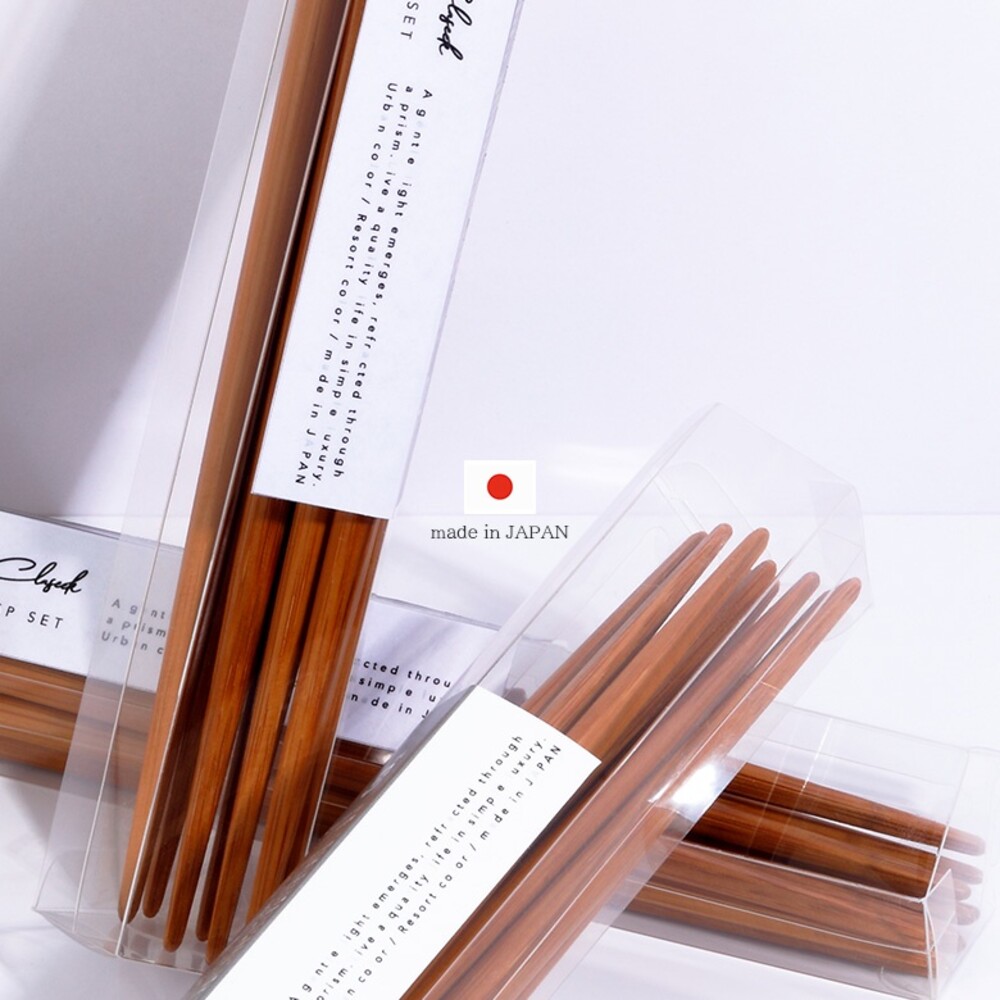 日本製 CLASSEEK PRISM 天然竹筷 五雙 | 筷子 竹筷 木筷 莫蘭迪色 環保筷 圖片