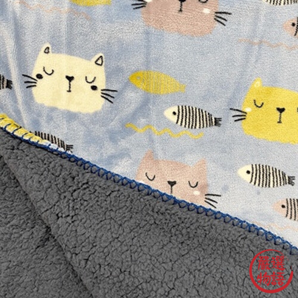 動物毛毯 防靜電毯 單人被 午睡毯 毯子法蘭絨 貓咪 樹懶 被子 被套 毯子 小被子-圖片-1
