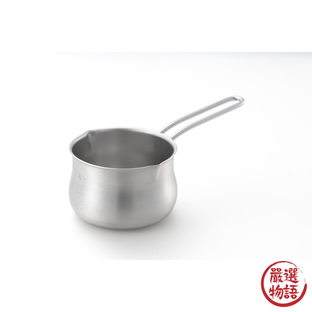 日本製 不鏽鋼雙口牛奶鍋 800ml 牛奶鍋 起司鍋 單手鍋 單柄鍋 單把鍋 不鏽鋼鍋-thumb