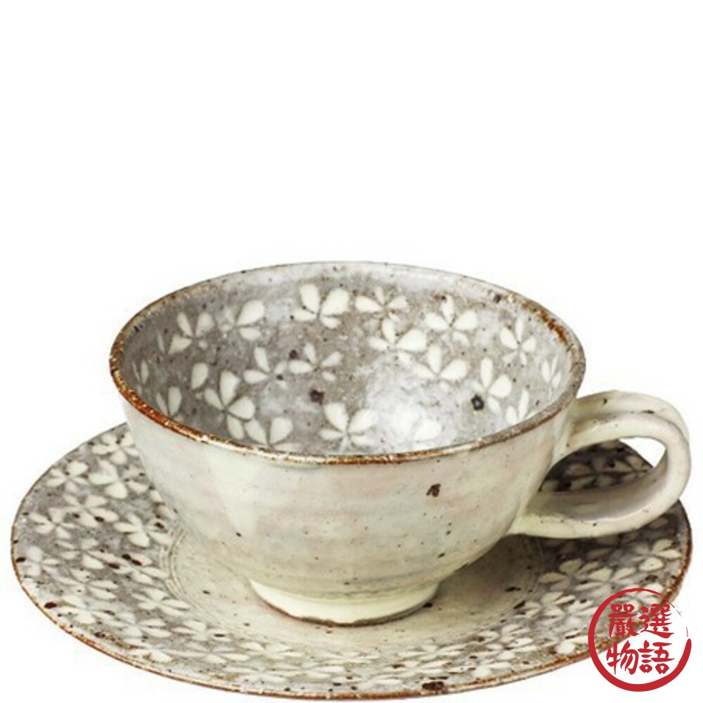 日本製 花卉咖啡杯組 咖啡杯盤組 陶瓷杯 六魯 美濃燒 茶杯 咖啡杯 馬克杯 杯子 杯 下午茶-圖片-2
