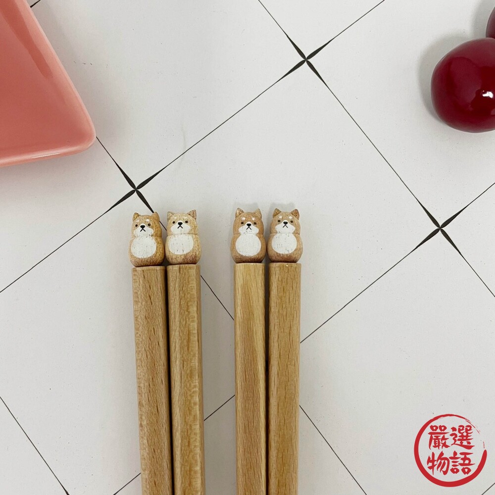 日本製柴犬造型木筷木筷子兒童筷子竹筷筷子環保筷日本餐具日式餐具可愛餐具兒童餐具
