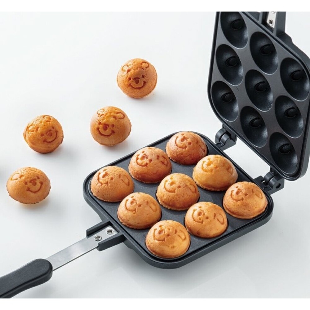 SF-017170-小熊維尼雞蛋糕烤盤 Skater 章魚燒煎盤 大阪燒煎盤 造型烤盤 不鏽鋼 小熊維尼