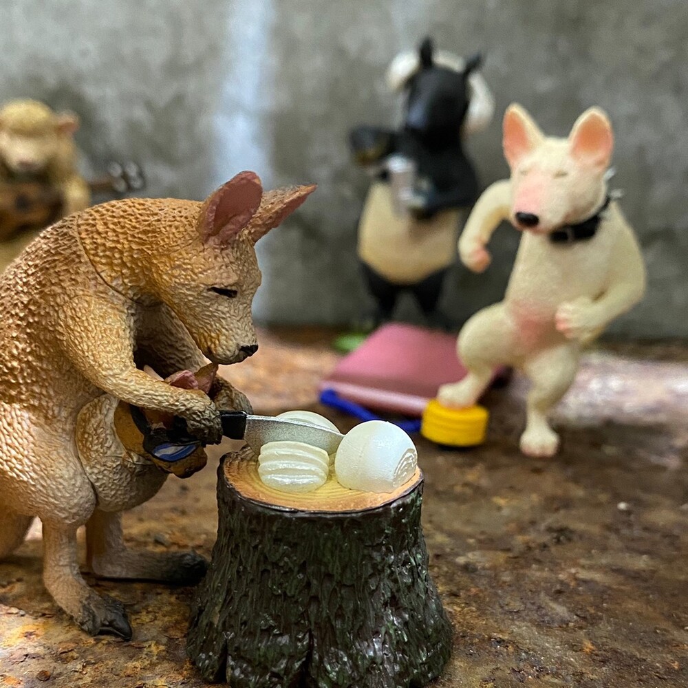 朝隈俊男 露營動物 扭蛋 水獺 袋鼠 馬來貘 綿羊 牛頭梗 轉蛋 模型 療癒小物 日本扭蛋