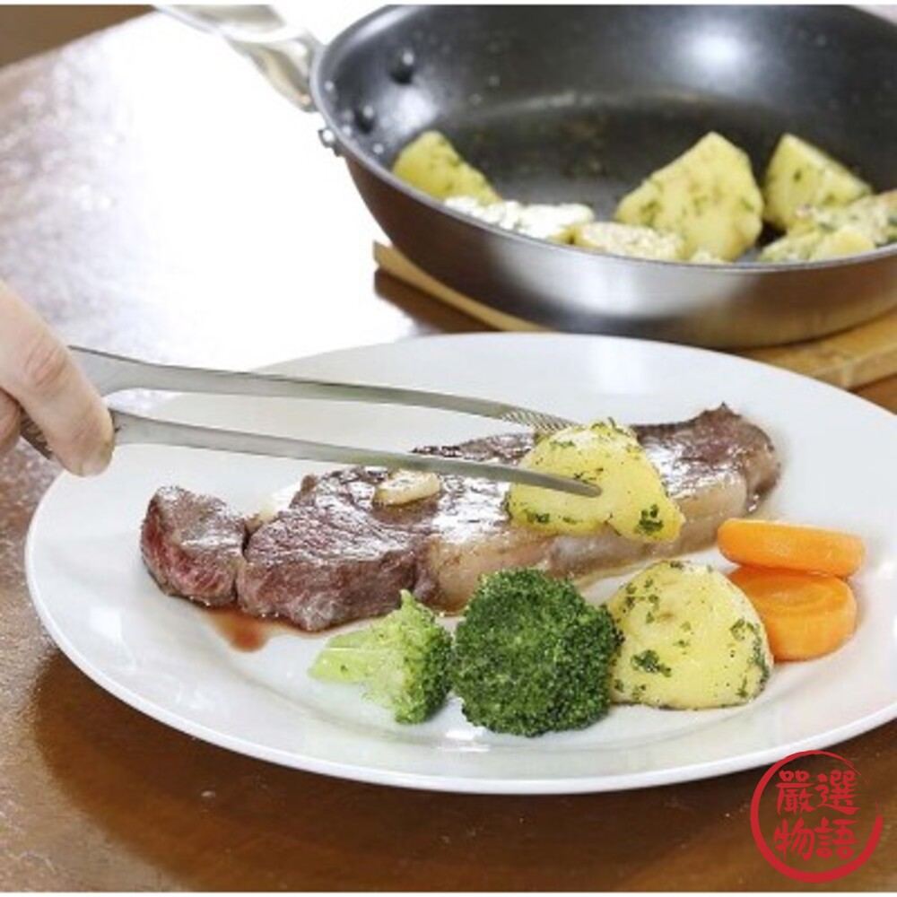日本製 燒肉夾 烤肉夾 可立式烤肉夾 不鏽鋼夾子 燒烤夾 夾子 公筷夾 食物夾 分菜夾 不鏽鋼夾-圖片-2