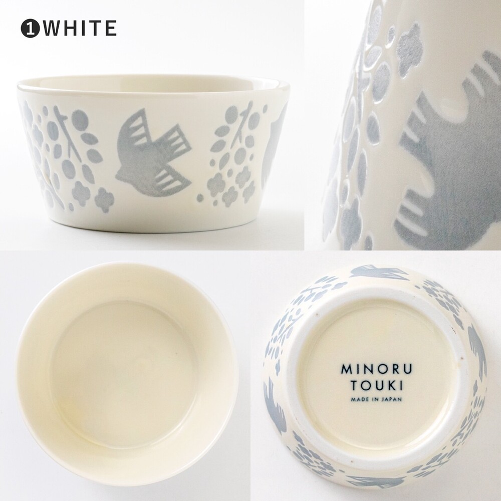 日本製 陶瓷沙拉碗 飯碗 沙拉碗 小鳥植物 點心碗 湯碗 餐碗 陶瓷碗