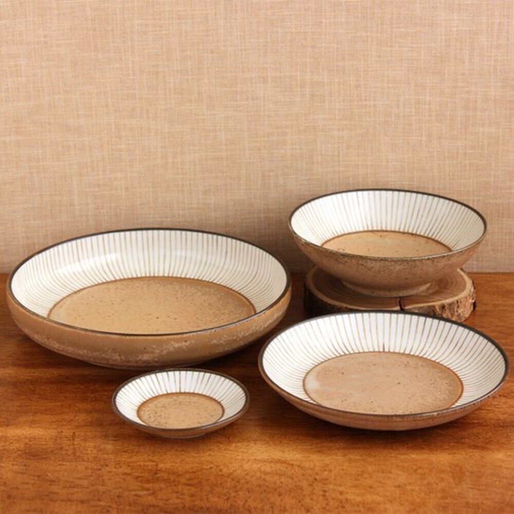 日本製 日式餐碗 美濃燒 復古 十草 湯盤 甜點盤 復古盤 陶瓷盤 湯碗 飯碗 圖片