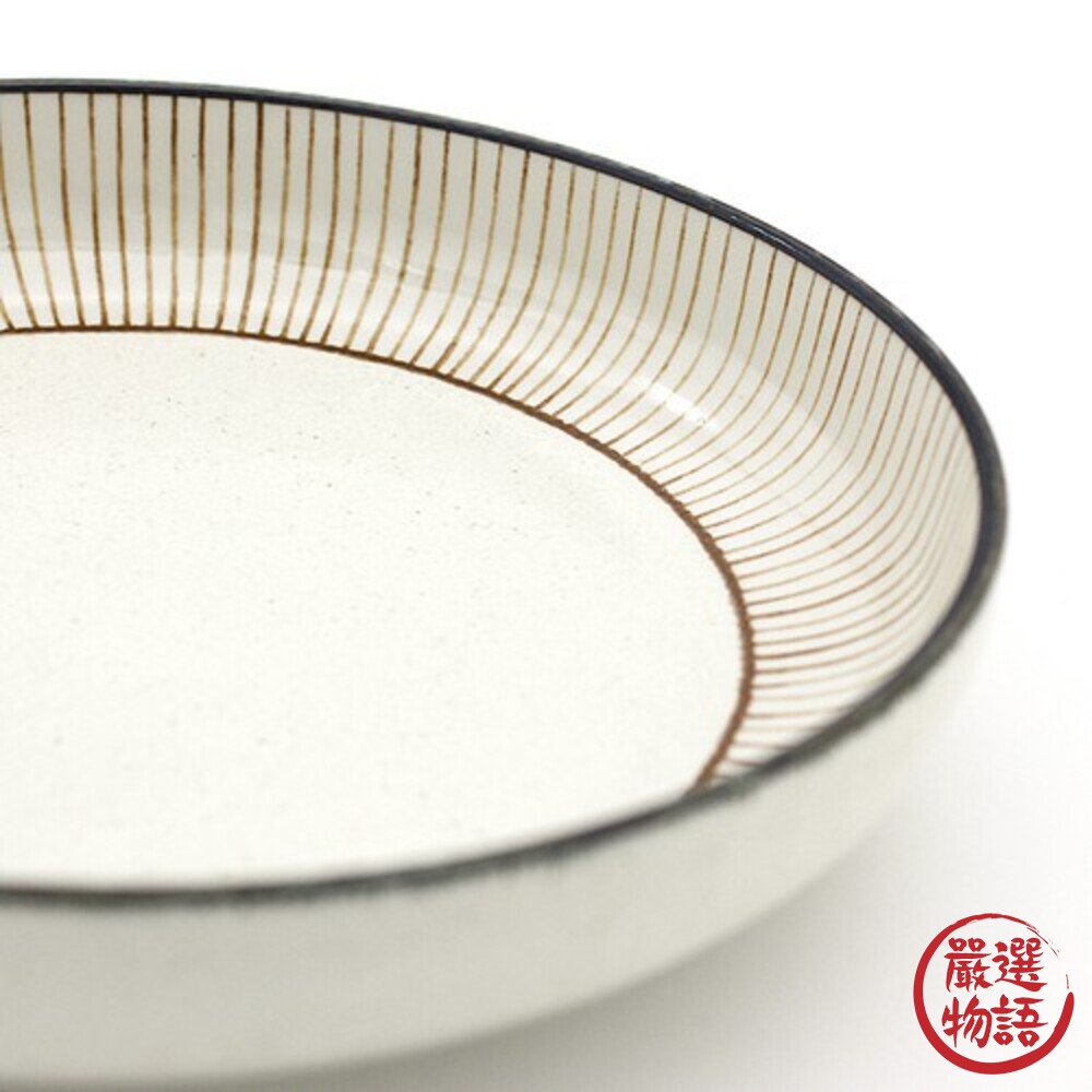 日本製 日式餐碗 美濃燒 復古 十草 湯盤 甜點盤 復古盤 陶瓷盤 湯碗 飯碗-thumb