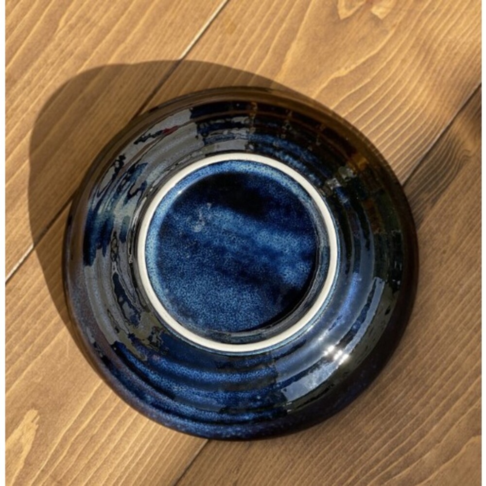 日本製 窯變釉 陶瓷碗 靛藍淺碗 窯變 陶瓷餐碗 餐碗 飯碗 瓷器餐具 日式餐具 沙拉碗 丼飯碗