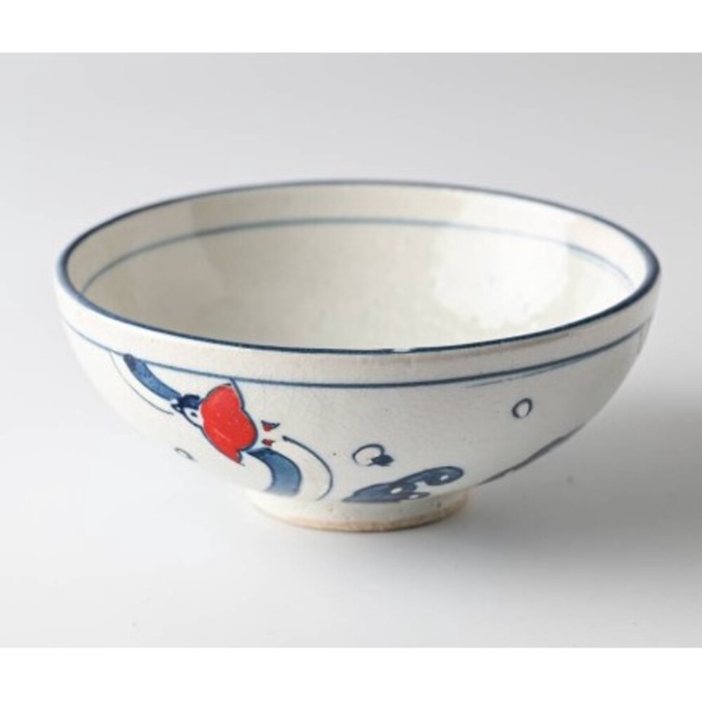 日本製 萬古燒 波千鳥餐碗 陶瓷碗 飯碗 餐碗 小碗 萬古燒碗 千鳥 碗 日式餐碗 日式餐具