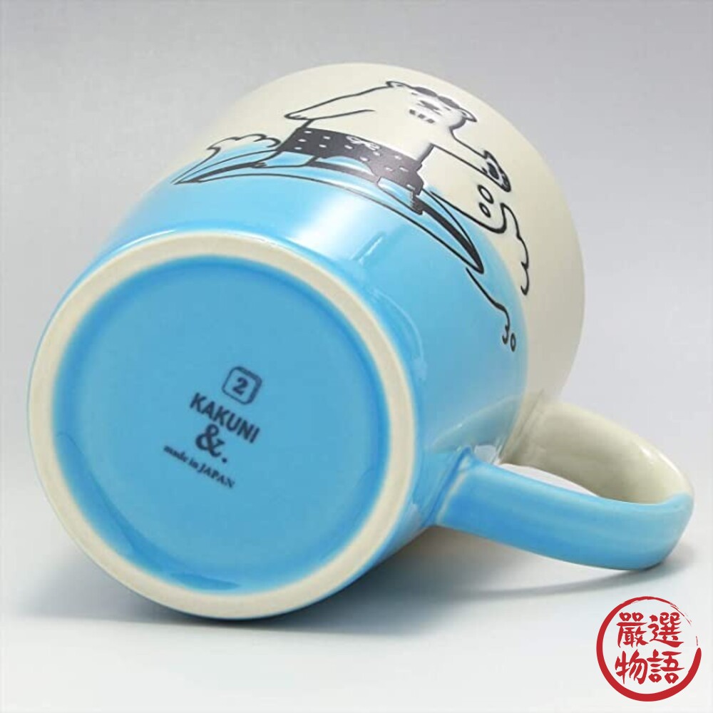 日本製 美濃燒杯 動物馬克杯 美濃燒馬克杯 動物杯 馬克杯 咖啡杯 對杯 北極熊 貓咪 水杯-圖片-3