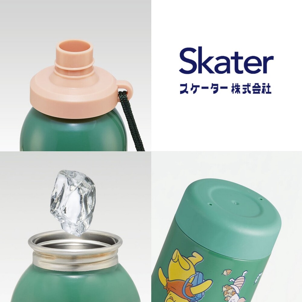 SF-017310-Skater 不鏽鋼輕量水壺 580ml 直飲水瓶 常溫 小熊維尼 BURGERCONX