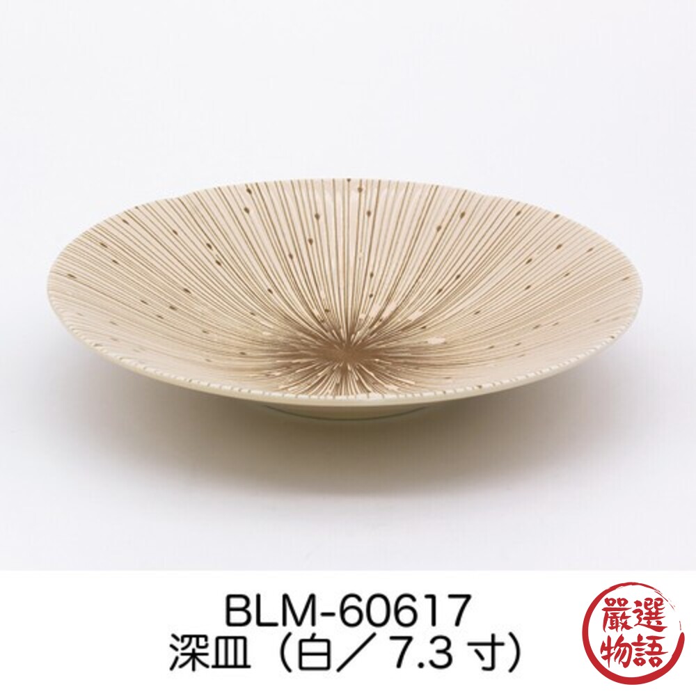 日本製 美濃燒 陶瓷餐盤 千段十草 陶瓷盤 碗盤 深盤 餐盤 菜盤 盤子 陶瓷盤子 沙拉盤-thumb