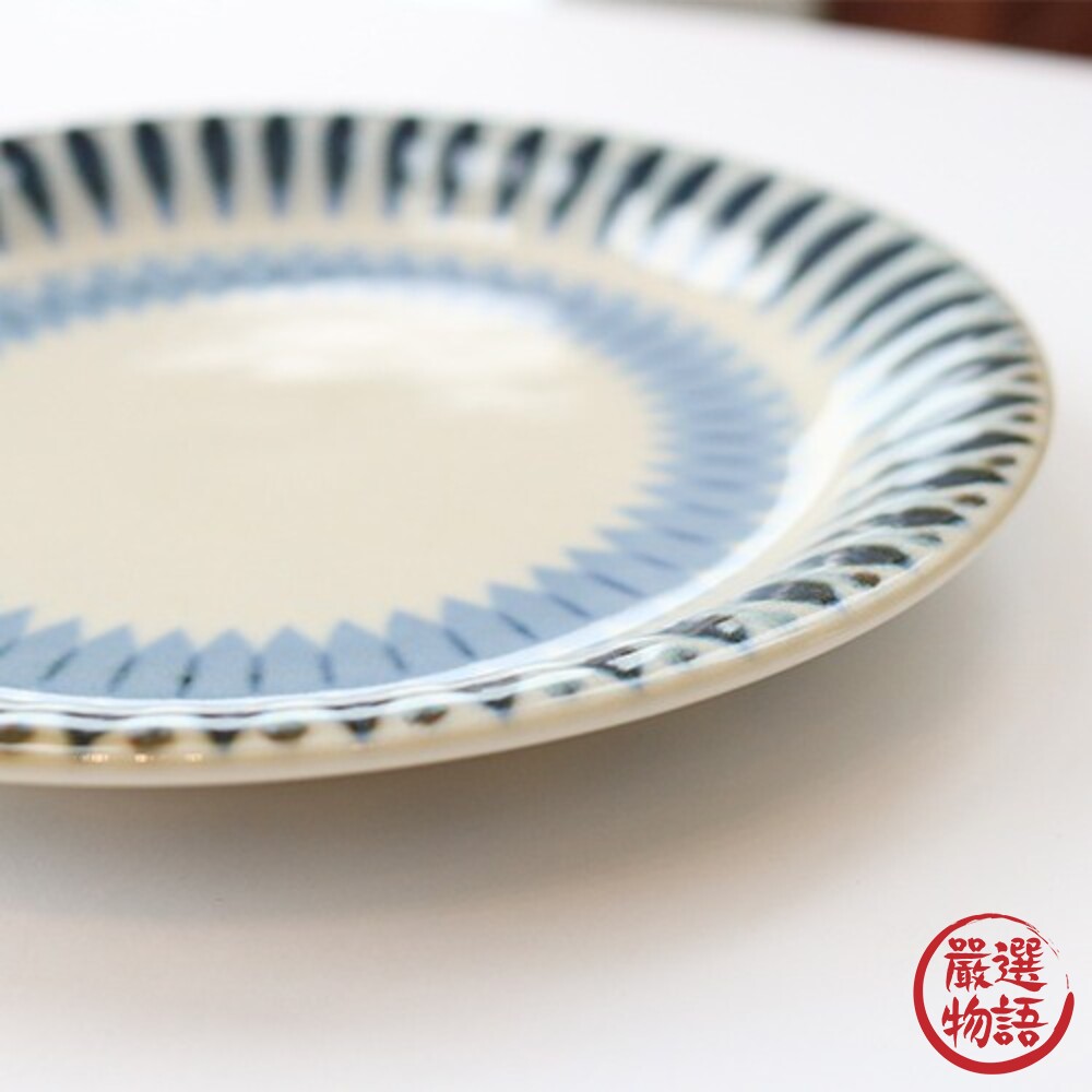 日本製 日本製 美濃燒 Clasico 幾何圖案餐具 餐盤 餐碗 大盤 中盤 碗 日式餐具 復古風-thumb
