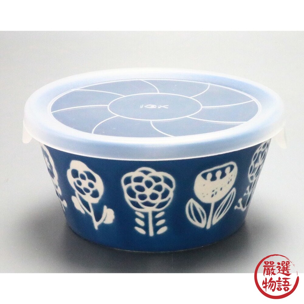 日本製 花朵陶瓷保鮮碗 3入 附蓋子 微波 加熱 小菜 配菜 飯碗 食物保鮮 美濃燒 北歐風餐具-圖片-2