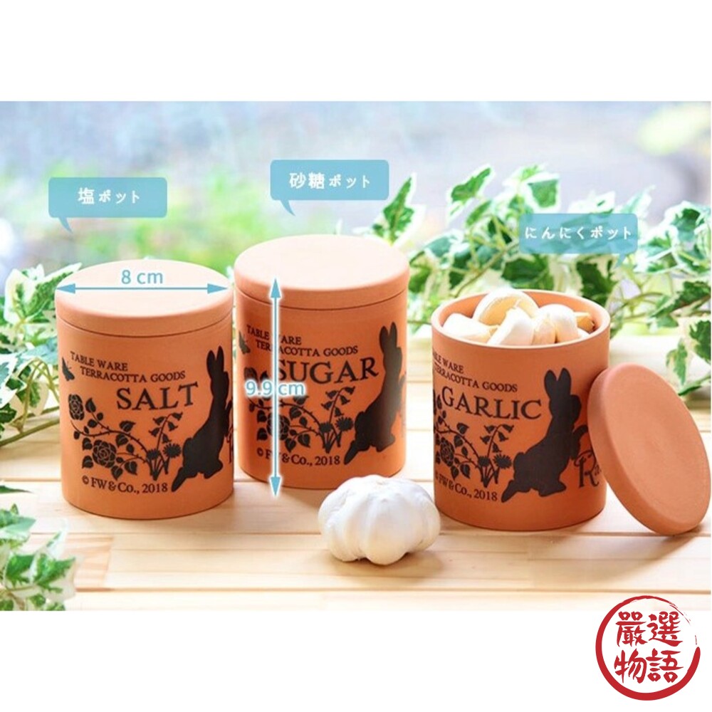 日本製 彼得兔陶罐 鹽罐 糖罐 大蒜罐 防潮 調味料 儲物罐 咖啡廳 廚房 陶器 兔子