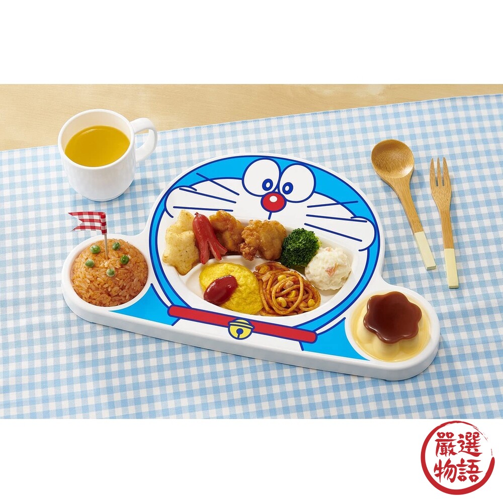 日本製 哆啦A夢午餐盤 兒童餐盤 小叮噹 造型餐盤 分隔盤 盤子 碗盤 點心盤 兒童餐具 圖片