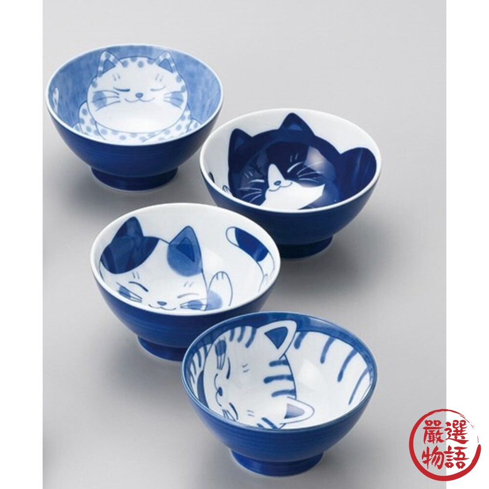 日本製 美濃燒 貓咪陶瓷小碟 日式小碗 陶瓷碗 碗 茶碗 小碟 漬物碗 貓咪碗 餐碗組 送禮推薦 圖片