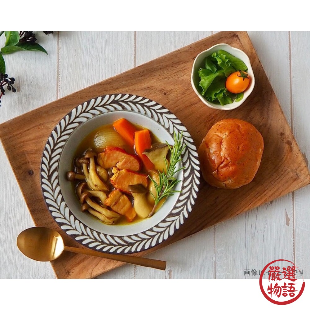 日本製 Gran 鄉村風 陶瓷餐盤 濃湯碗 義大利麵盤 水果盤 早餐盤 沙拉碗 有兩款尺寸-thumb