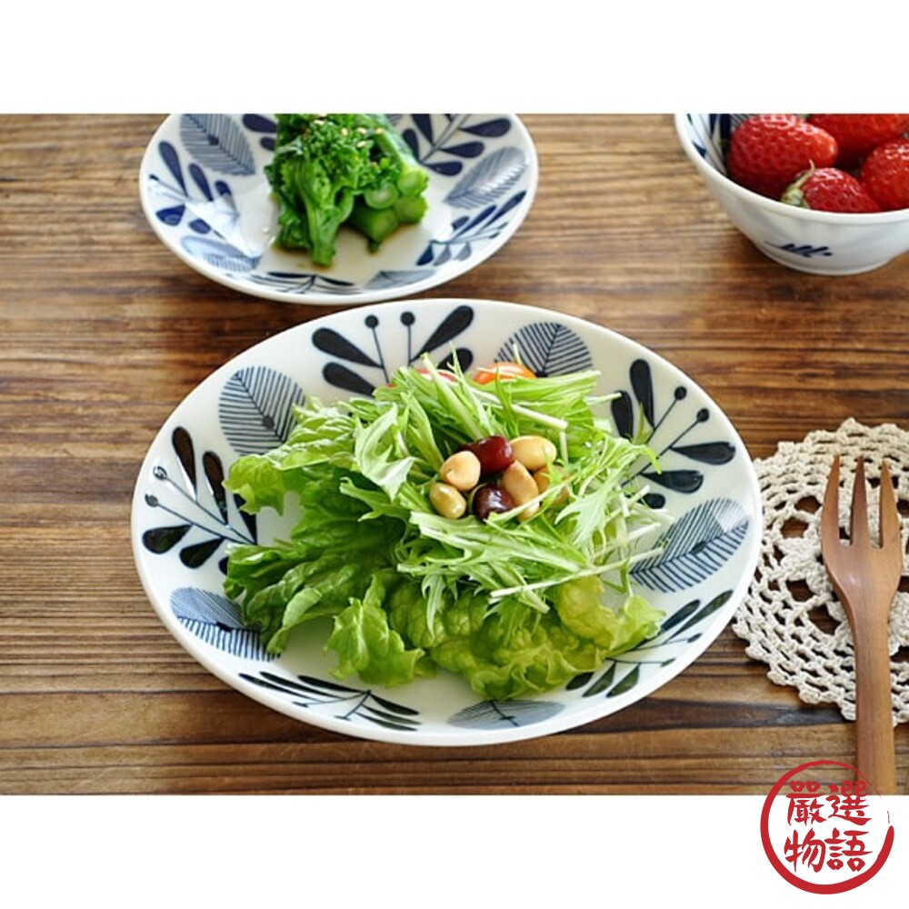 日本製 北歐風陶瓷餐盤 美濃燒 深盤 麵盤 餐盤 盤子 沙拉盤-圖片-2