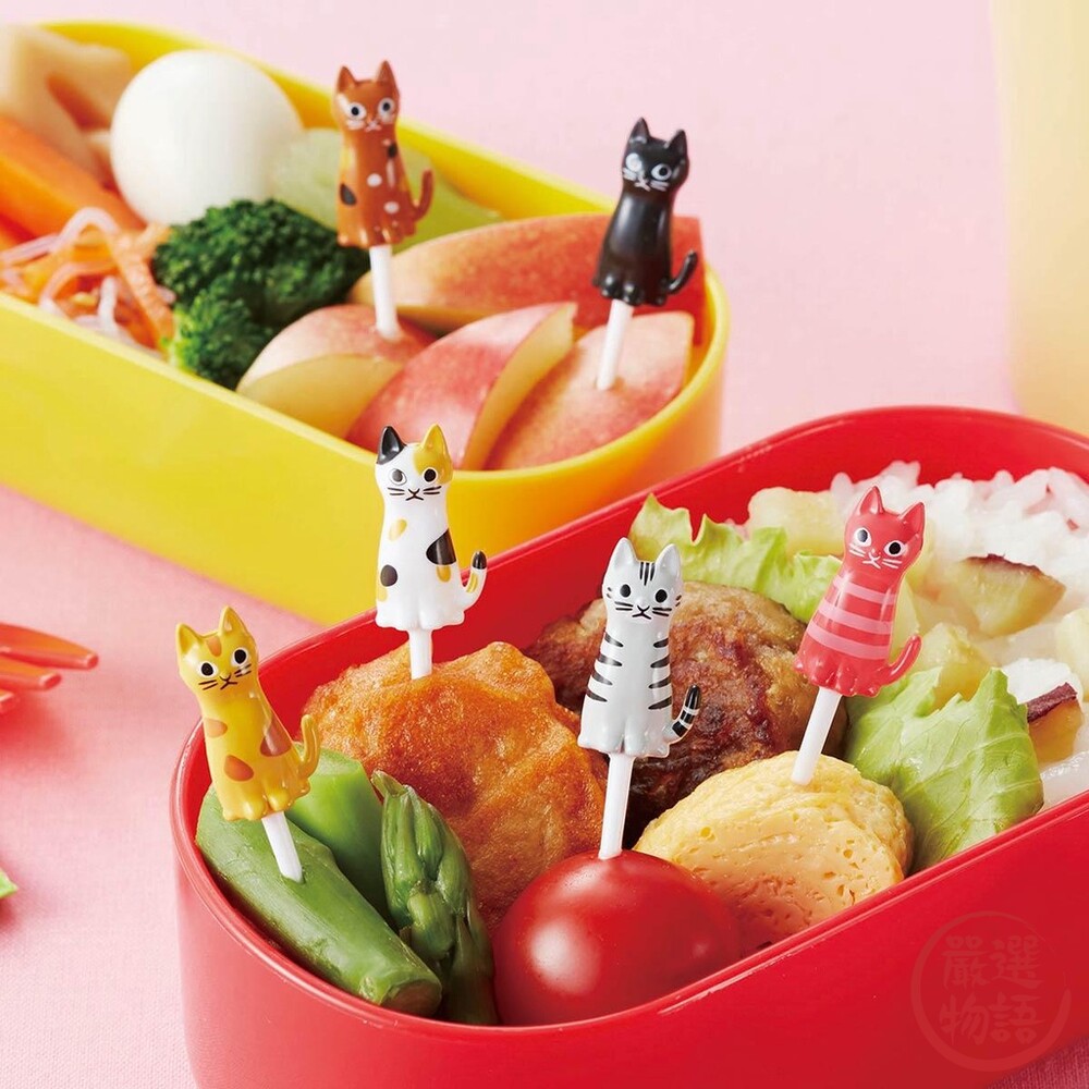 SF-017874-貓咪食物叉 食物小叉 造型食物叉 點心叉 水果叉 野餐郊遊 食物裝飾 餐盒裝飾 叉子