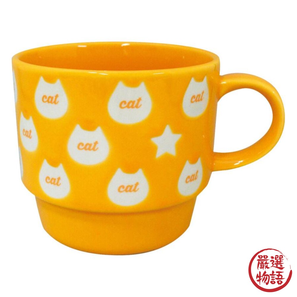 日本製 貓咪馬克杯 350ml vivid cat 陶瓷杯 陶瓷馬克杯 把手杯 咖啡杯 美濃燒-圖片-5