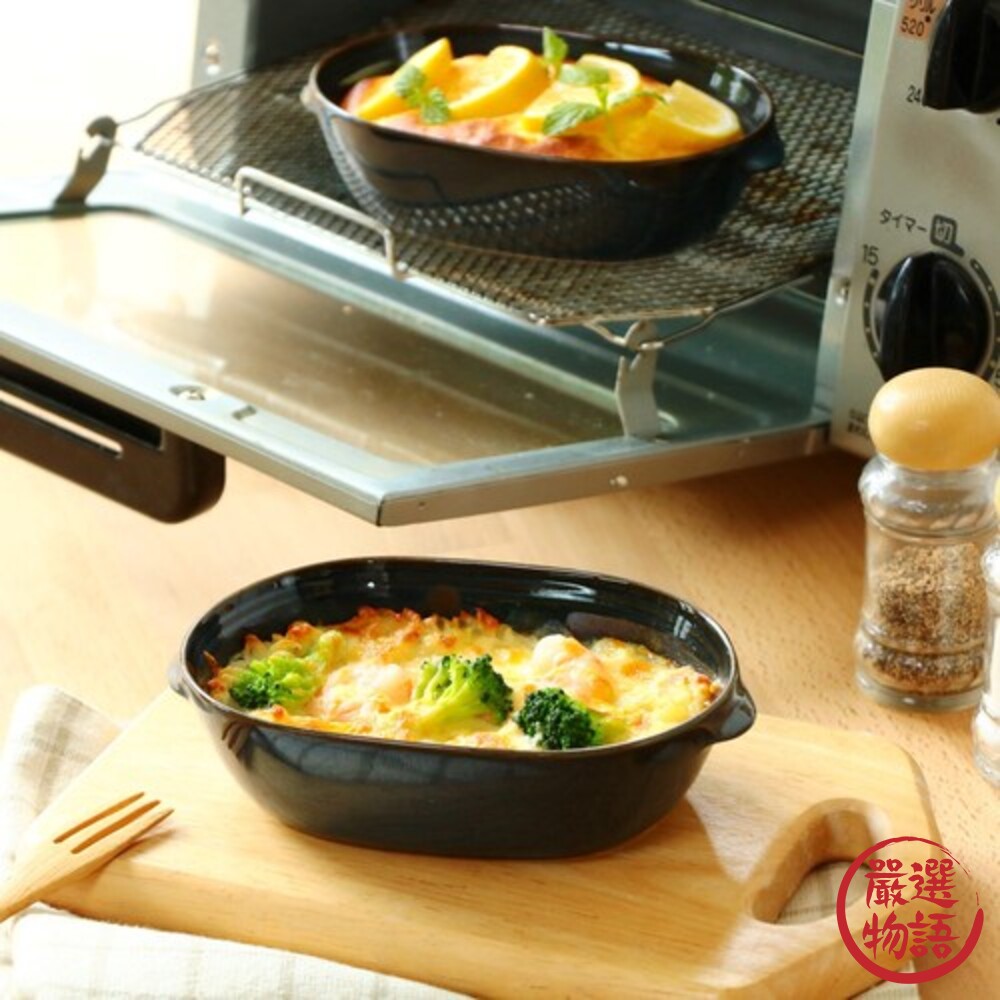 日本製 雙柄橢圓焗烤盤 2入 陶瓷烤盤 焗烤碗 陶瓷焗烤盤-圖片-3