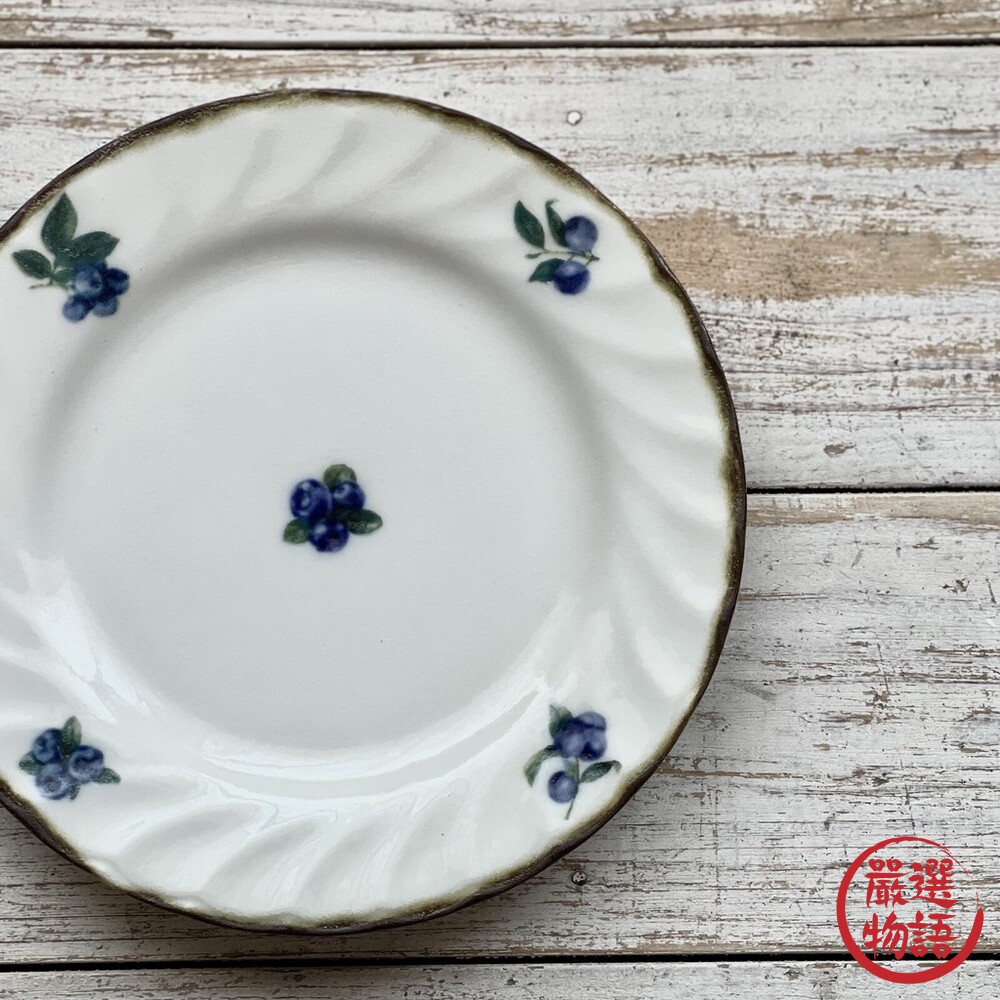 日本製 Dian藍莓復古陶瓷盤 美濃燒 餐盤 餐碗 深盤 湯碗 碗 復古盤 麥片碗 甜點盤 橢圓盤-圖片-2