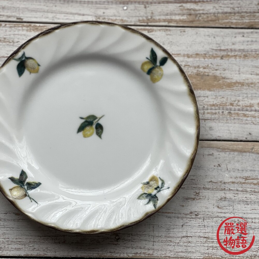日本製 Dian檸檬復古陶瓷盤 美濃燒 餐盤 餐碗 盤子 湯碗 碗 復古盤 麥片碗 甜點盤 橢圓盤-圖片-1