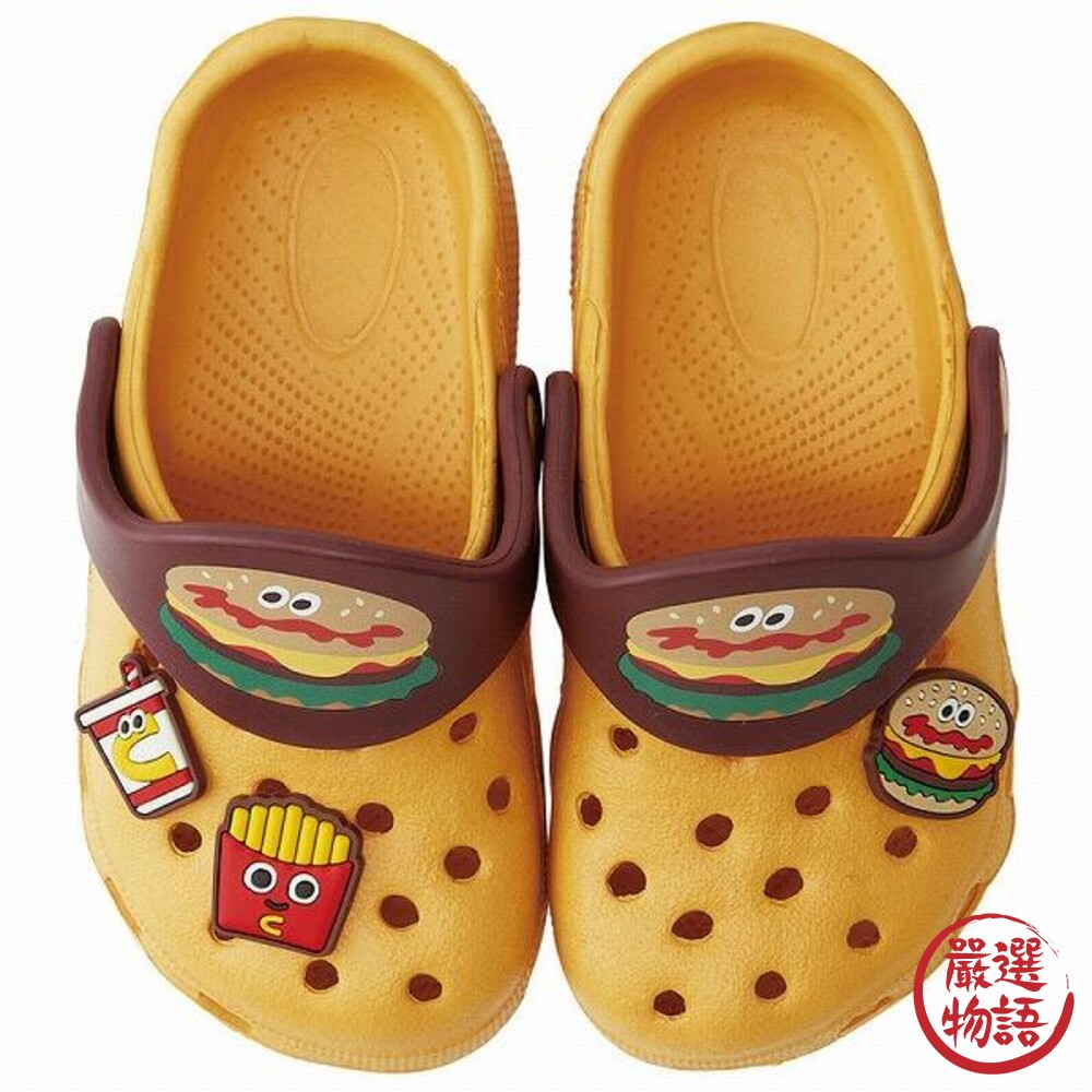 漢堡洞洞鞋 拖鞋 洞洞鞋 鞋扣 burger conx 童鞋 兒童拖鞋 涼鞋 輕量鞋-圖片-2