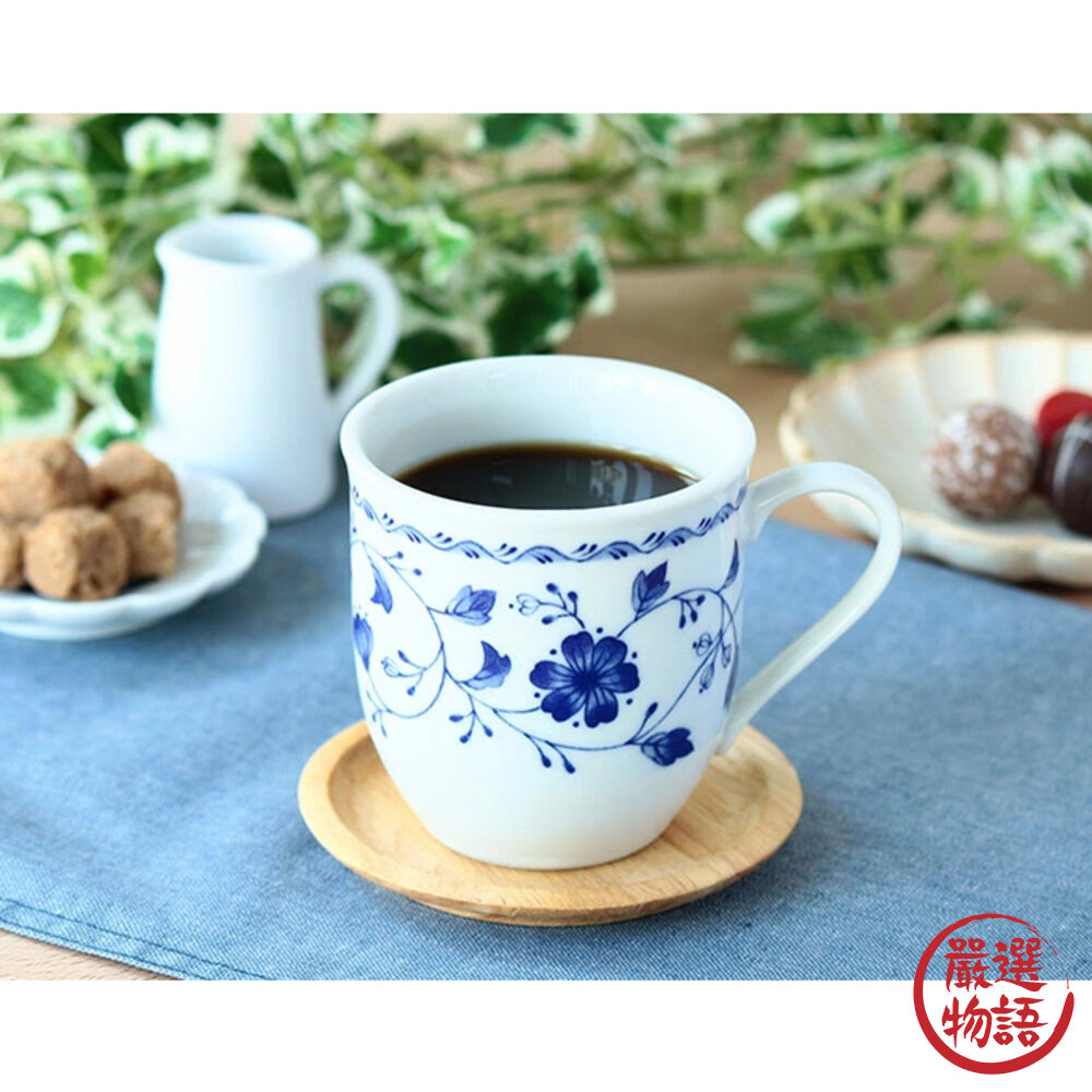 SF-018519-日本製 雕花馬克杯兩入組 陶瓷 水杯 咖啡杯 牛奶杯 復古 北歐風