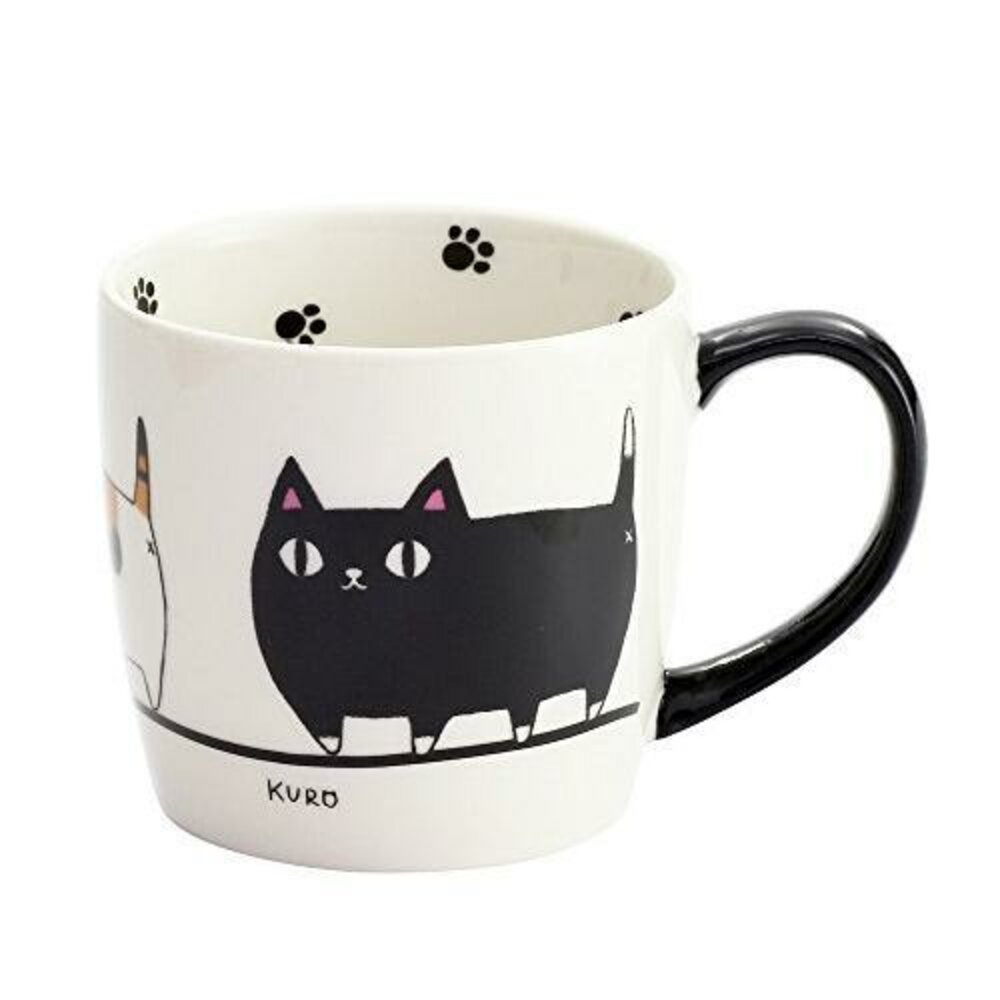 黑貓馬克杯 杯 杯子 陶瓷杯 馬克杯 貓咪杯 動物馬克杯 水杯 居家馬克杯-圖片-1