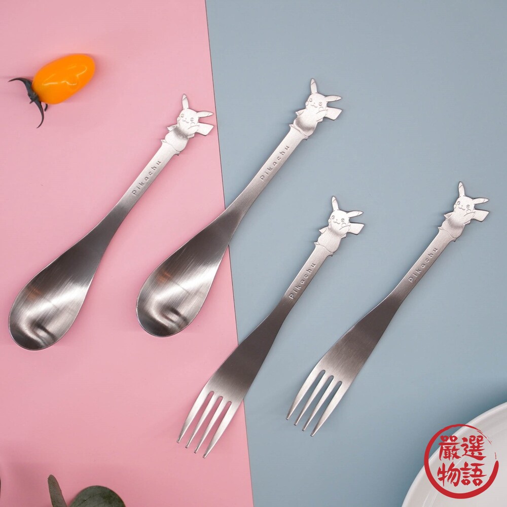 日本製 寶可夢 不鏽鋼餐具 湯匙 皮卡丘 精靈寶可夢 神奇寶貝 皮卡丘湯匙-thumb