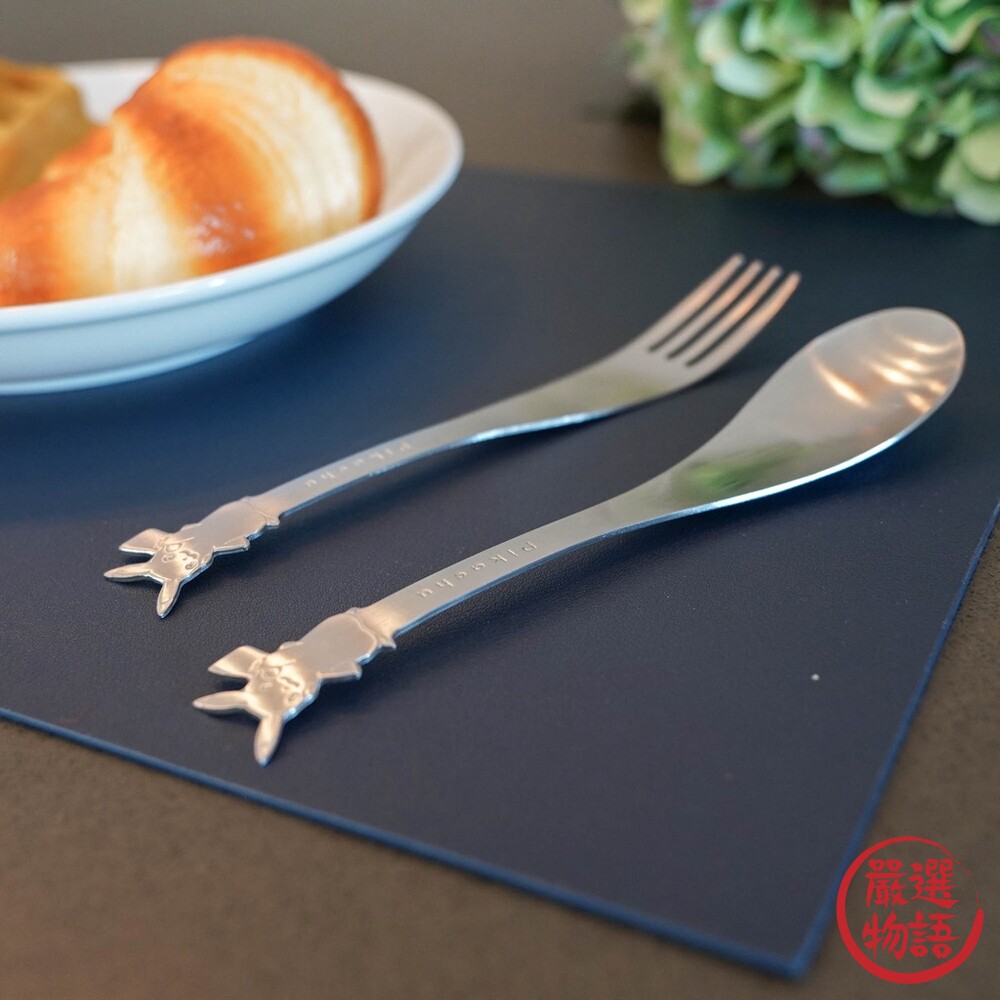 STK-014868-日本製 寶可夢 不鏽鋼餐具 湯匙 皮卡丘 精靈寶可夢 神奇寶貝 皮卡丘湯匙