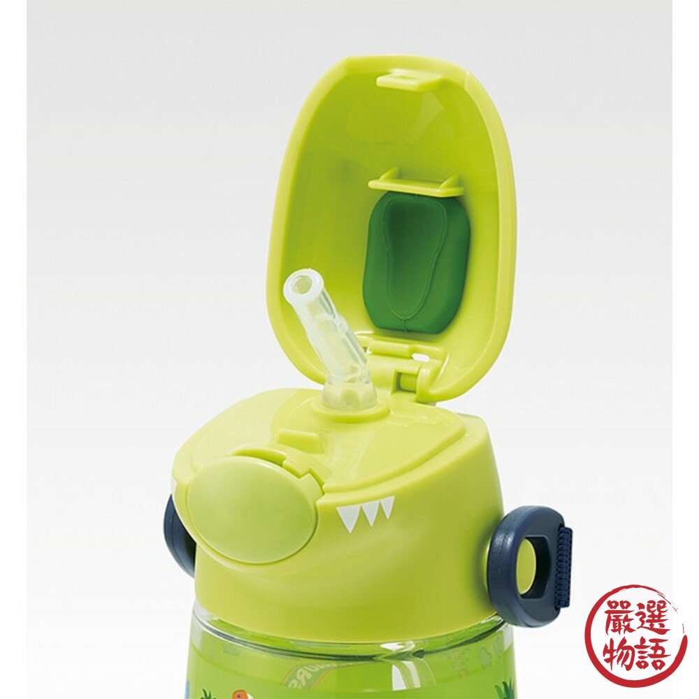 兒童水壺 恐龍 420ml 水瓶 造型水壺 吸管式水壺 彈蓋式水壺-thumb